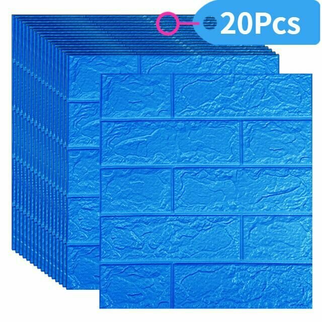 Несколько вариантов цвета 20 шт. комплект / Панели самоклеющиеся для стен 'Белый кирпич' 35х38см толщина 3.5 мм /моющиеся панели ПВХ