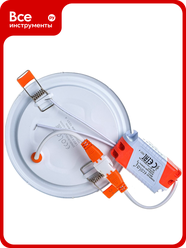 Встраиваемый светильник Ecola LED downlight Круглый даунлайт с драйвером 6W 220V 4200K 120x20 DRRV60ELC