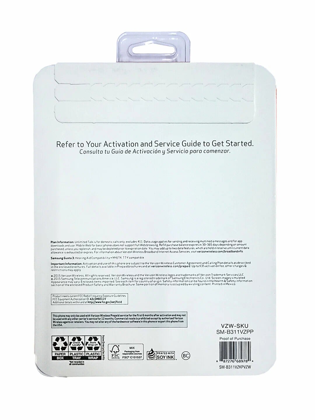 Телефон Samsung Gusto 3 VERIZON CDMA PERFECTUM CDMA 1000 MAH — фото 1