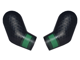 Arm, (Matching Left and Right) Pair with Diamonds and Green Cuffs Pattern, 981982pb150 Black U