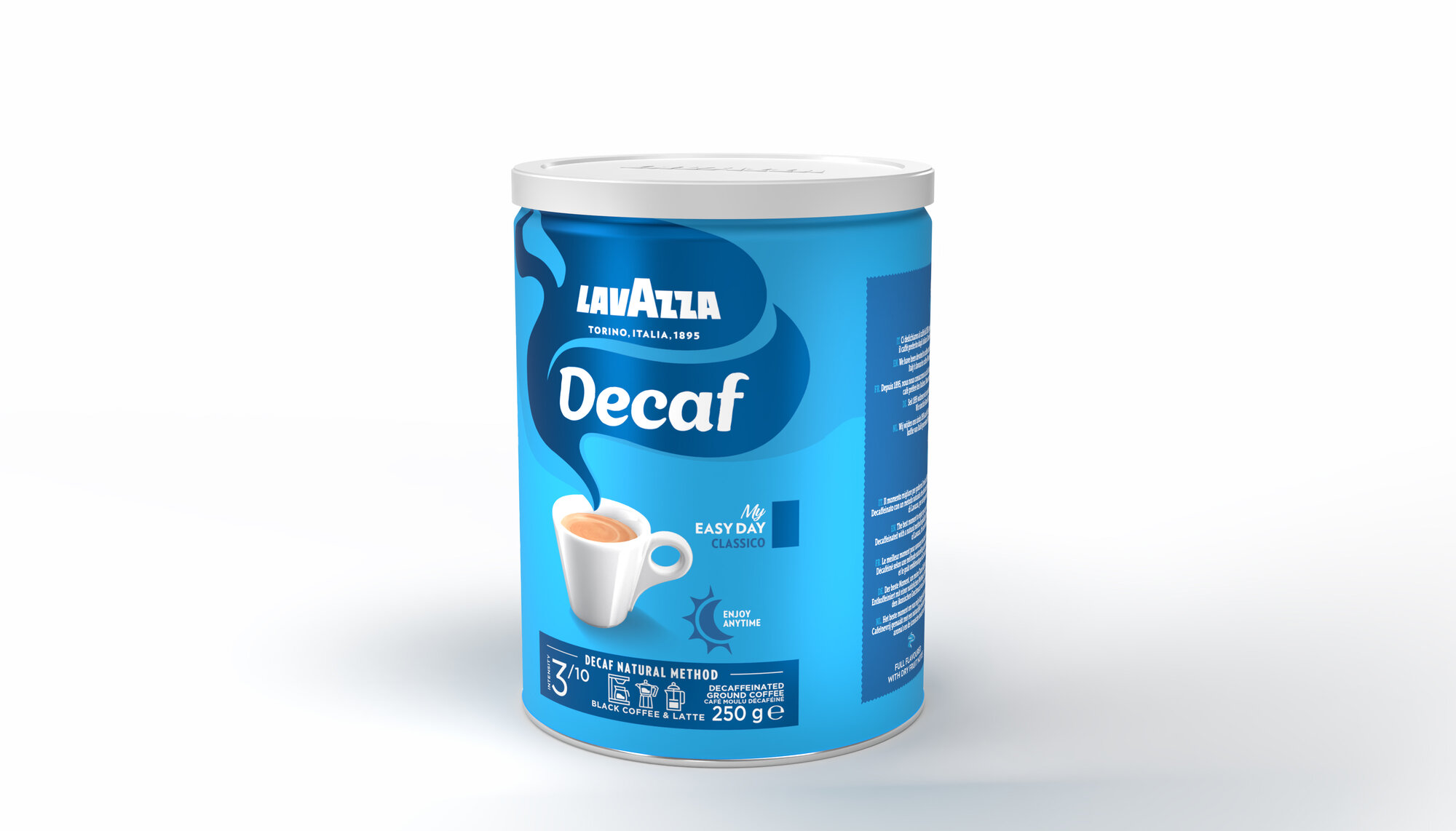 Кофе молотый Lavazza "Caffe Decaffeinato", без кофеина, арабика/робуста, банка, 250 г — фото 1