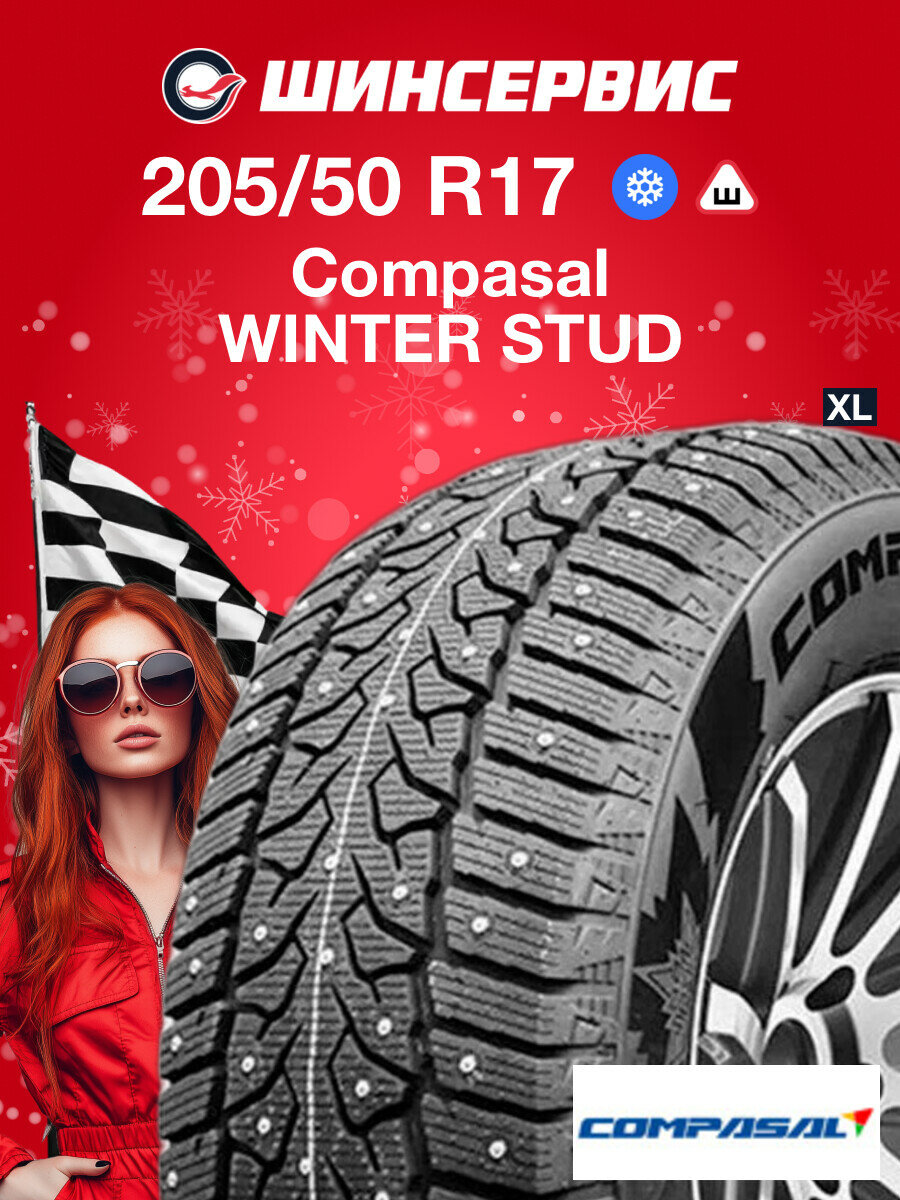 Зимняя шипованная шина Compasal WINTER STUD 205/50 R17 93T
