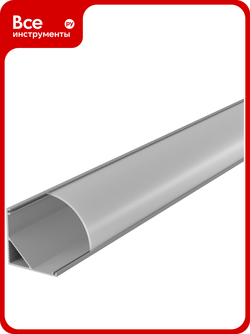 Профиль WOLTA алюминиевый угловой накладной серый 16x16x2000мм толщина 03 м WAP-S-16/16/2000-A-LITE