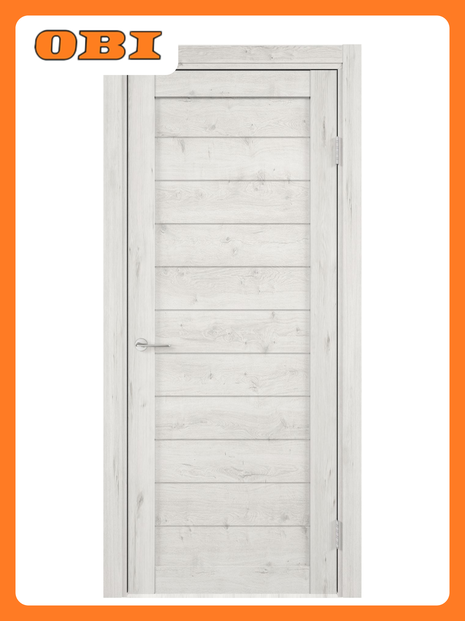 Дверное полотно глухое Бавария (16-1) 200x80 см ПВХ санторини белый