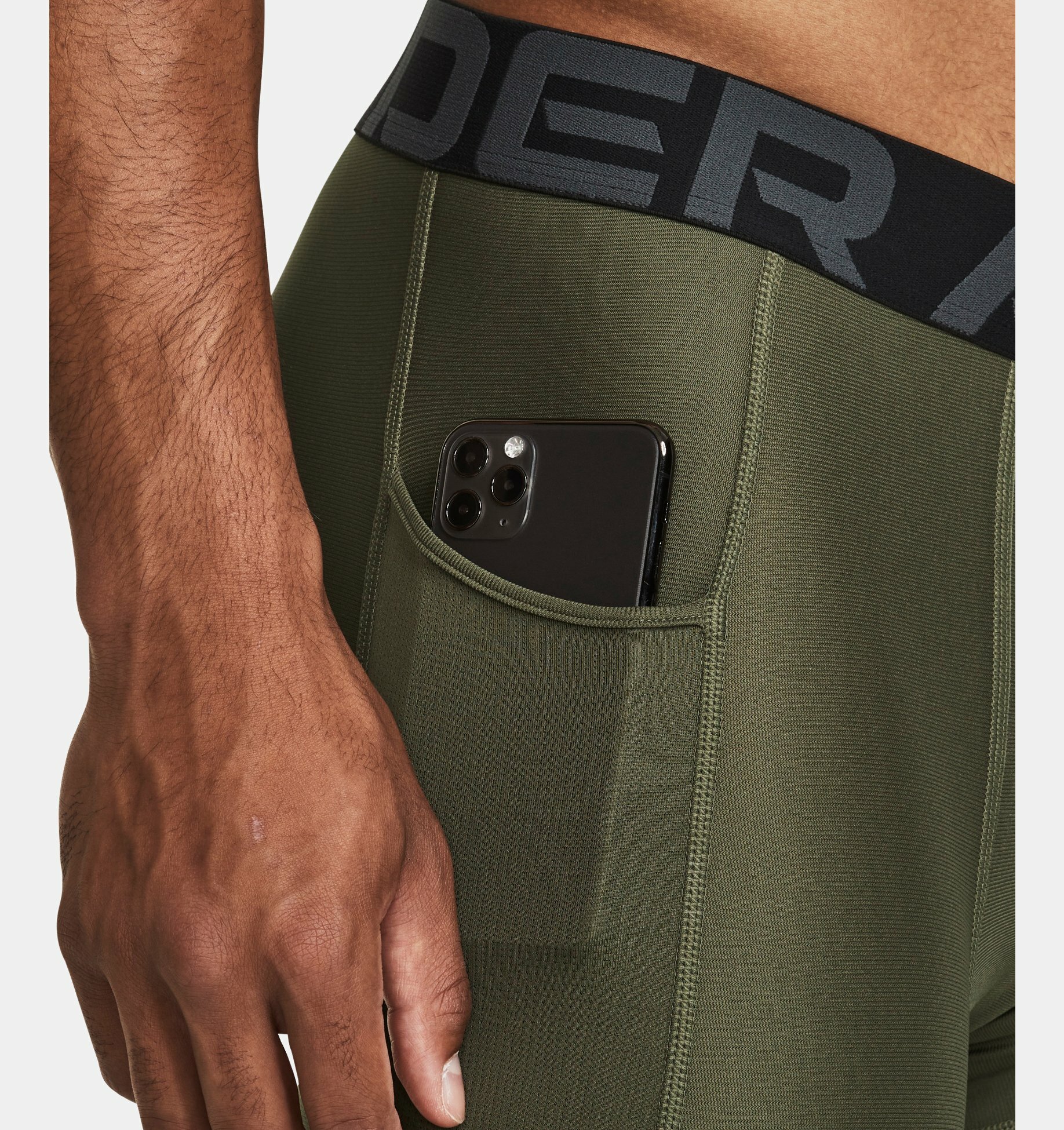 Легинсы спортивные Under Armour, размер XL, зеленый — фото 1