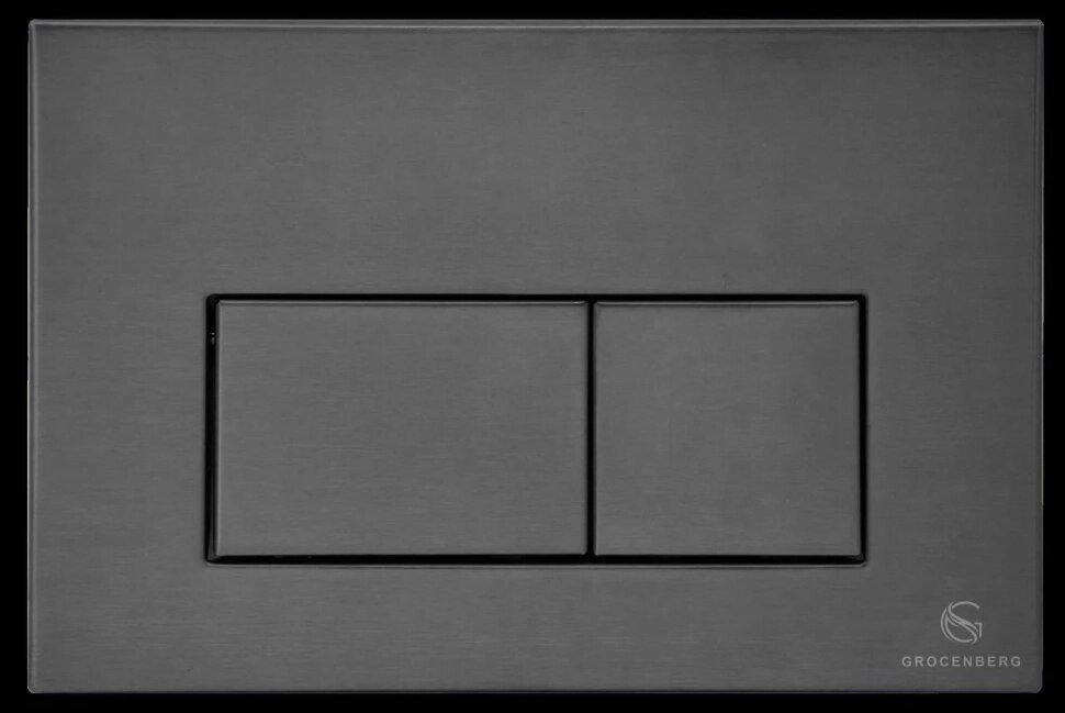 Кнопка смыва для унитаза (металл) GROCENBERG KM3070BG Графит