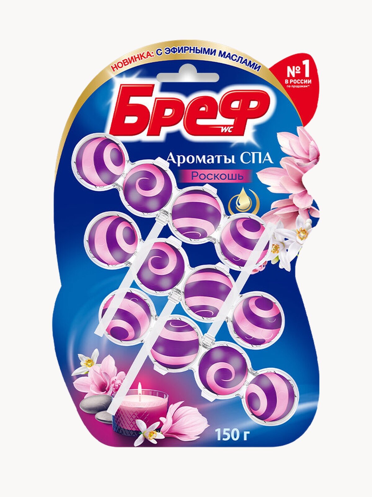 Туалетный блок Ароматы СПА Роскошь Бреф 150 г 3 шт.