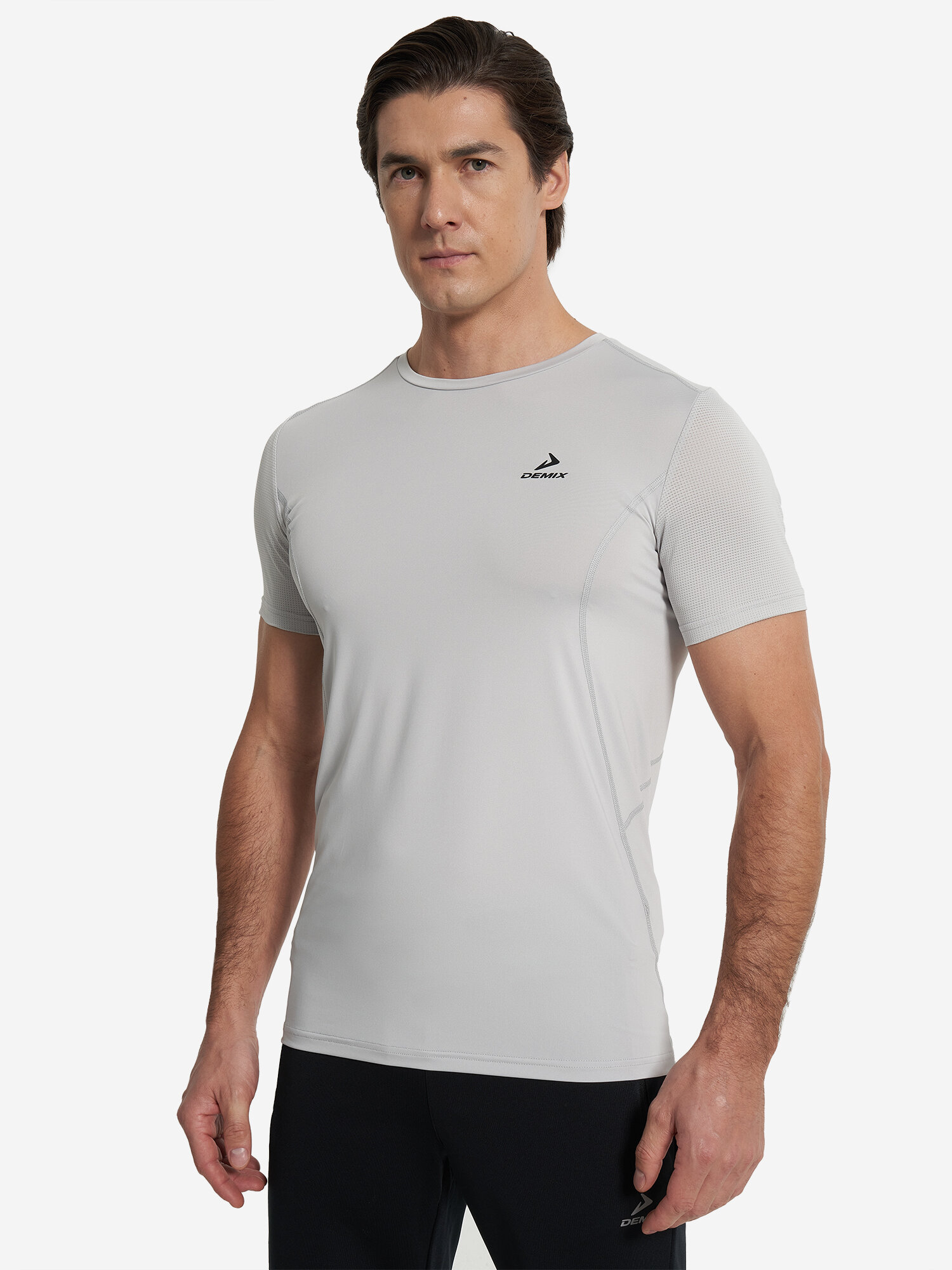 Футболка спортивная Demix, размер 46, светло-серый — фото 1
