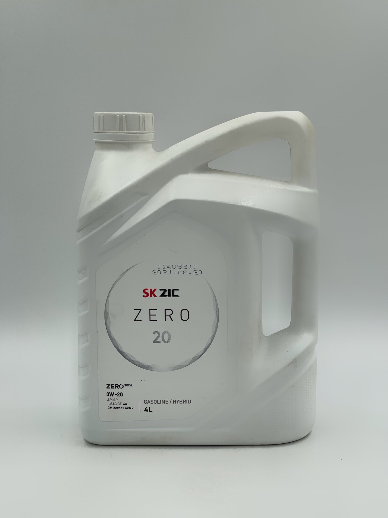 Масло моторное ZIC ZERO 20 0w-20, синтетическое, 4 литра, для авто