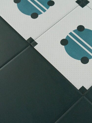 Изображение товара Керамогранит ENNFACE 20 х 20 см, Tira Black, матовый, 1,00 м2 в упаковке (25 шт.)