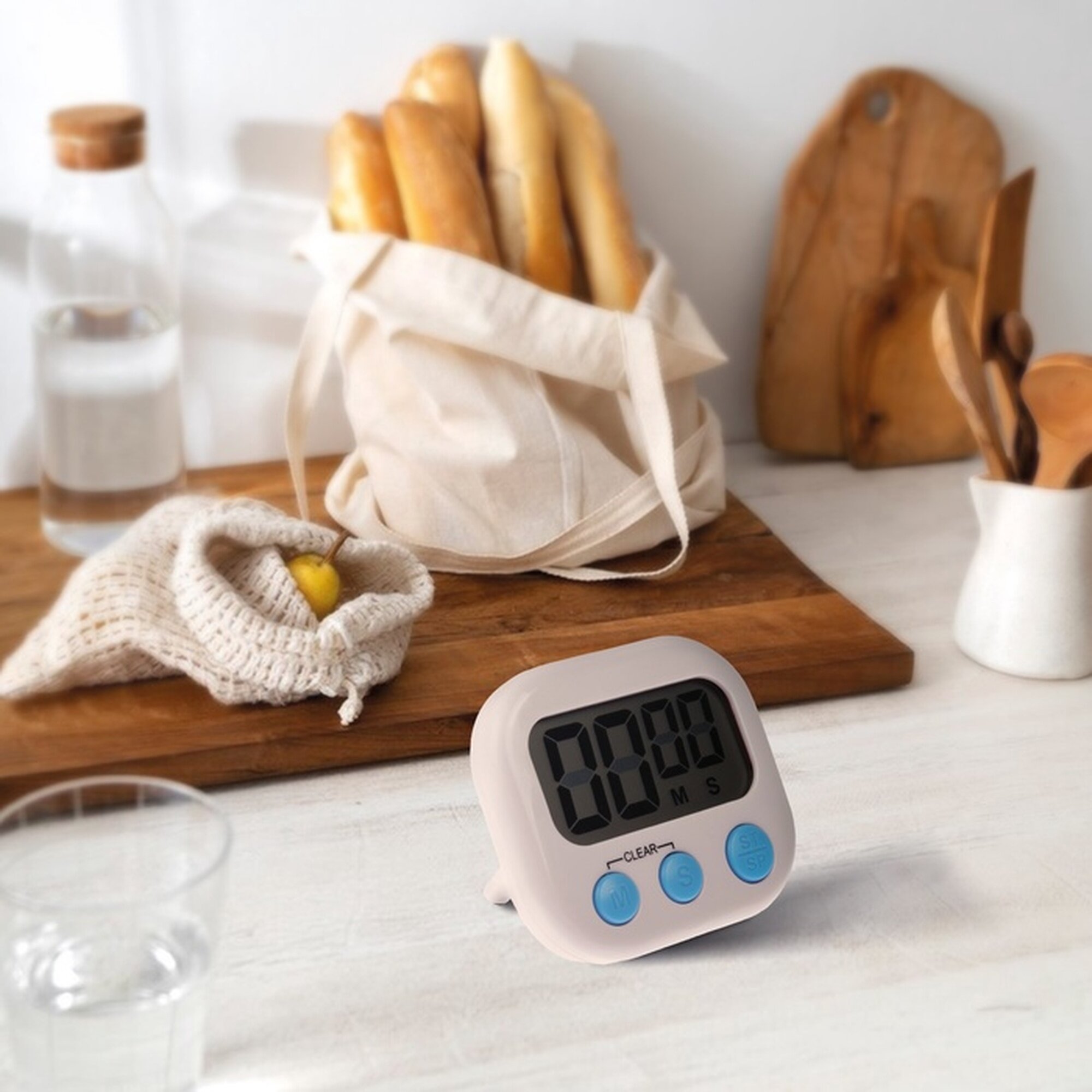 Кухонные Таймеры Xiaomi Таймер кухонный Luazon LB-18, электронный, с магнитом, цвет белый