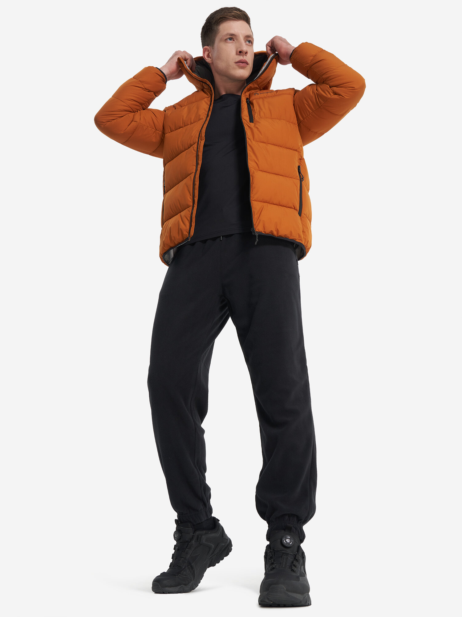 Пуховик OUTVENTURE, размер 46, коричневый — фото 1