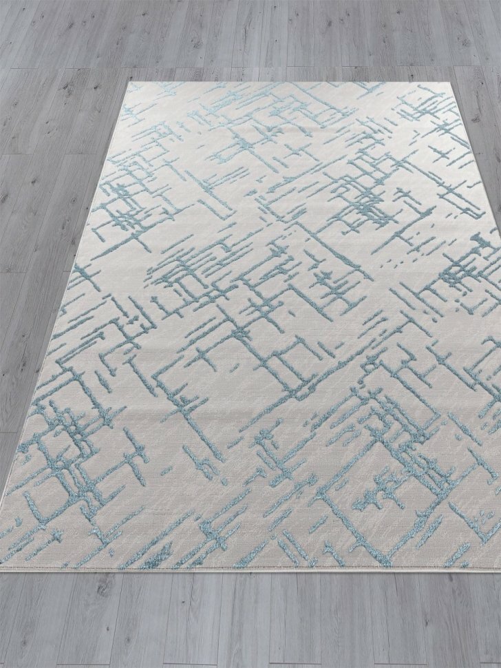 Ковер F164 - GRAY-D. BLUE - Прямоугольник - коллекция LIMAN (1.6 х 2.3 м)