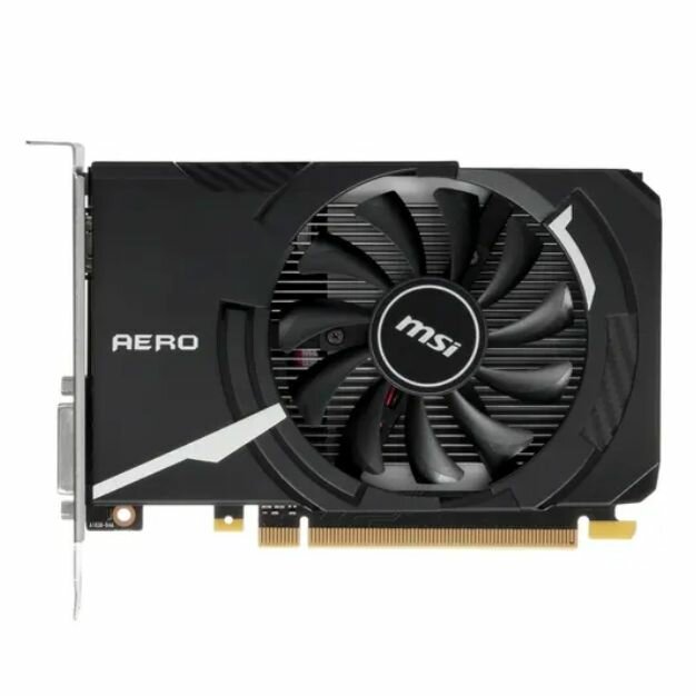 Видеокарта MSI GeForce GT 1030 AERO ITX OC (GEFORCE GT 1030 AERO ITX 4GD4 OC) - PCI Express 3.0, 4 ГБ, DDR4, 64 бит, DVI-D, HDMI, GPU 1189 МГц