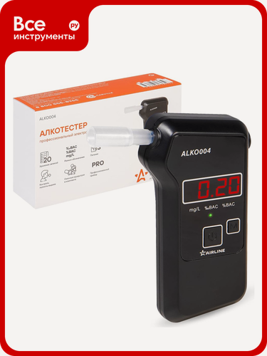 Изображение товара Профессиональный электрохимический алкотестер Airline ALKO004