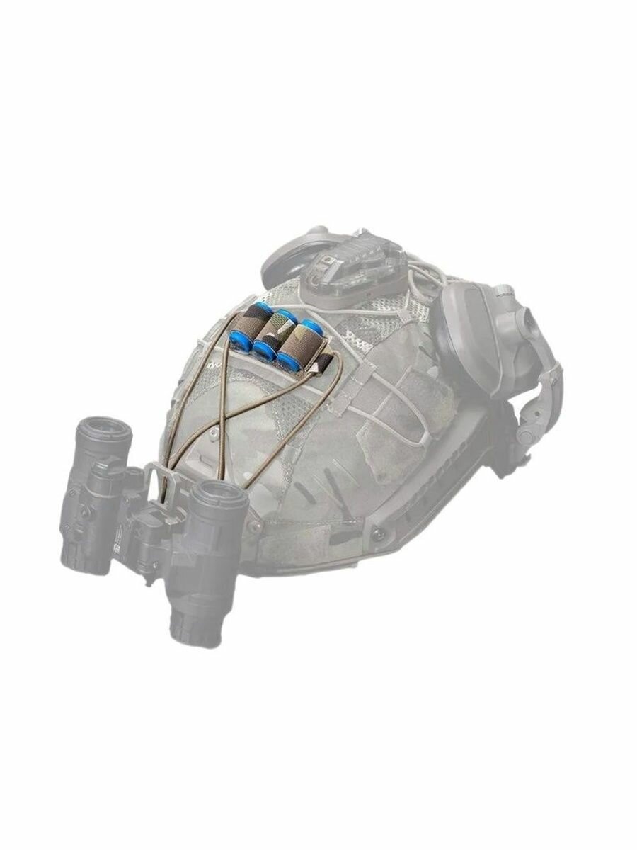 Чехол для АКБ на шлем, цвет камуфляж.