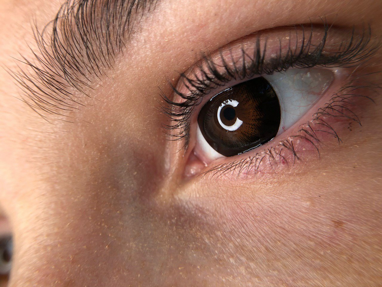 Набор черных контактных линз K2020 BLACK -6.50 + контейнер, раствор, капли для глаз (BC 8.6, DIA 14.5) — фото 1