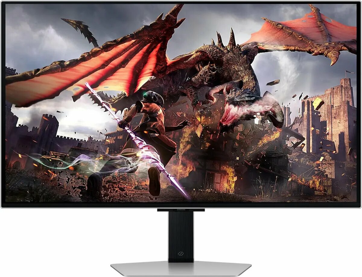 Монитор Samsung Odyssey OLED G8 32" LS32DG800SIXCI, 3840x2160, OLED, 240Гц, 2хHDMI, 1хDP, серебристый