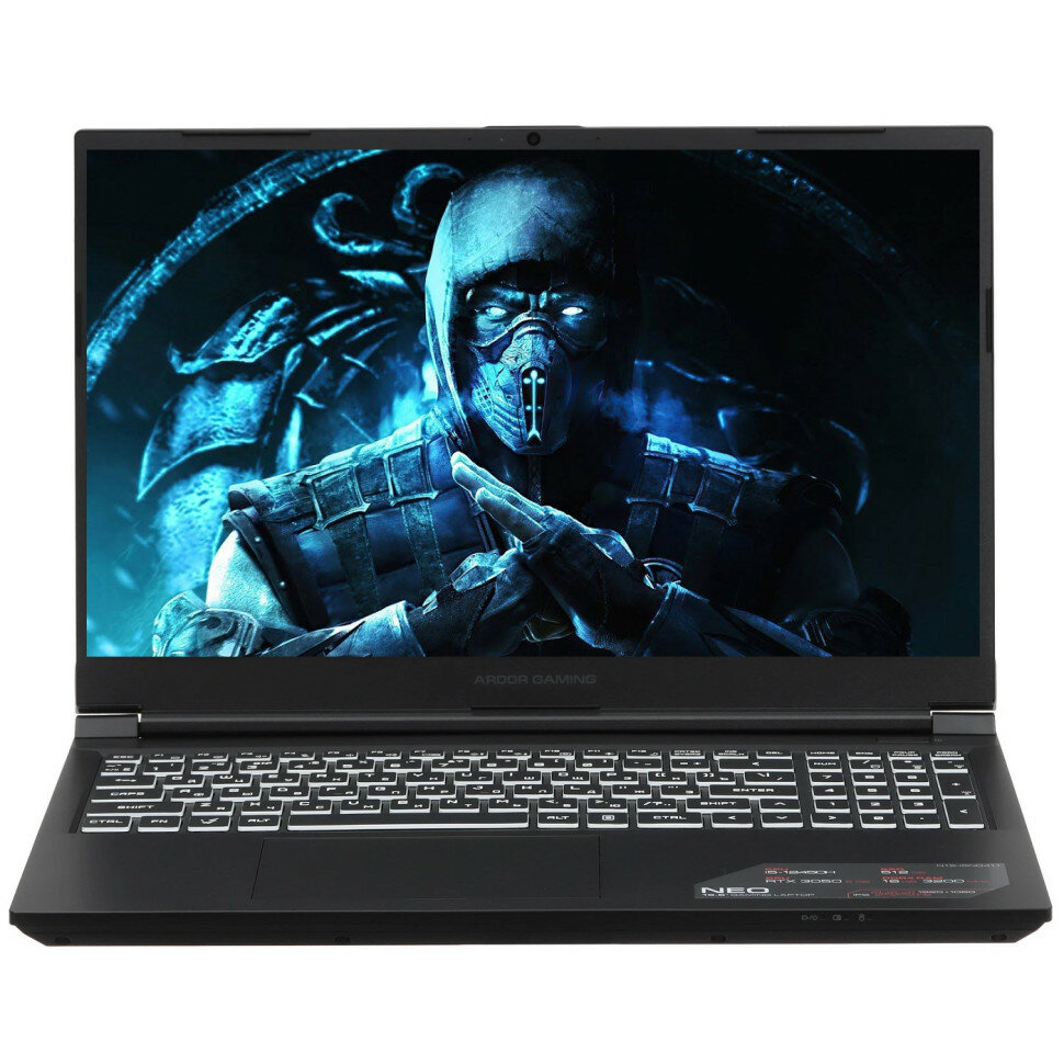 15.6" Ноутбук ARDOR GAMING NEO N15-I5ND411, Intel Core i5-12450H, RAM 16 ГБ, SSD 512 ГБ, GeForce RTX 3050 - 6 ГБ, без ОС