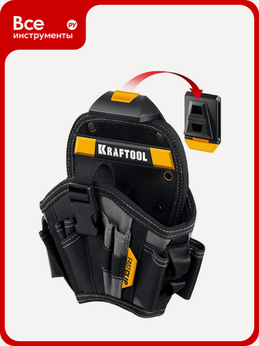Изображение товара Кобура для шуруповерта большая с быстросъёмным креплением FastClip KRAFTOOL KH-17 17 карманов и петель