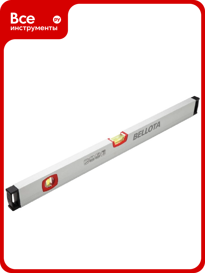 Уровень Bellota 120см 2х пузырьковый 05мм/м 50101-120