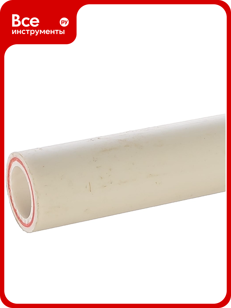 Армированная стекловолокном труба PRO AQUA PP-R RUBIS SDR 6 Белая d-20 мм, 2 м PA37208P
