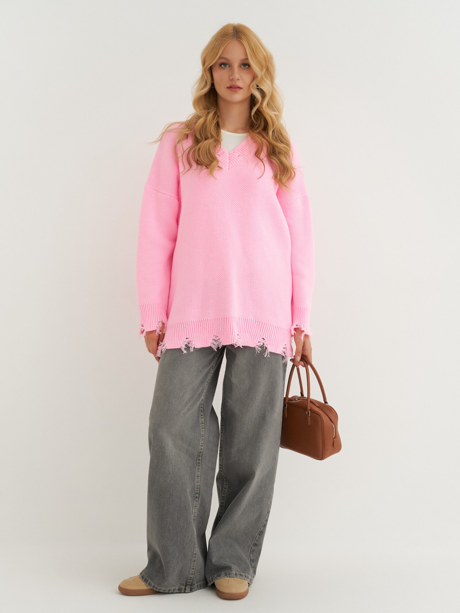 Свитер Daffy World, размер 46-48, , розовый — фото 1