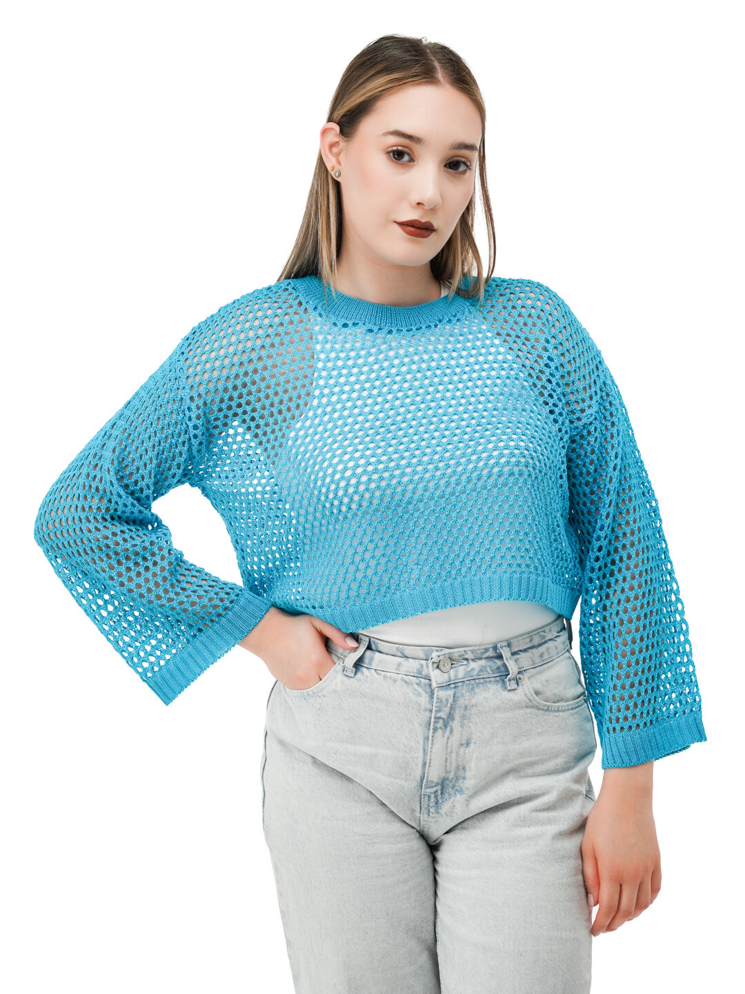 Свитер Didov TRIKO 7401F, размер 40-48, голубой 1 — фото 1