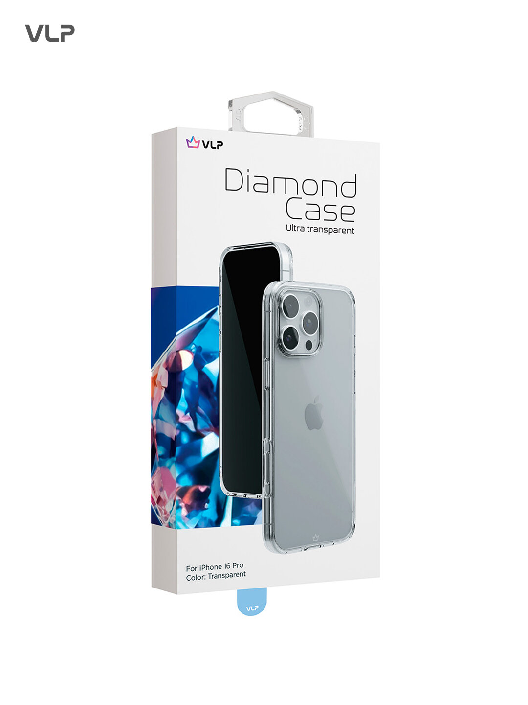 Чехол на iPhone 16 Pro VLP Diamond Case, прозрачный — фото 1