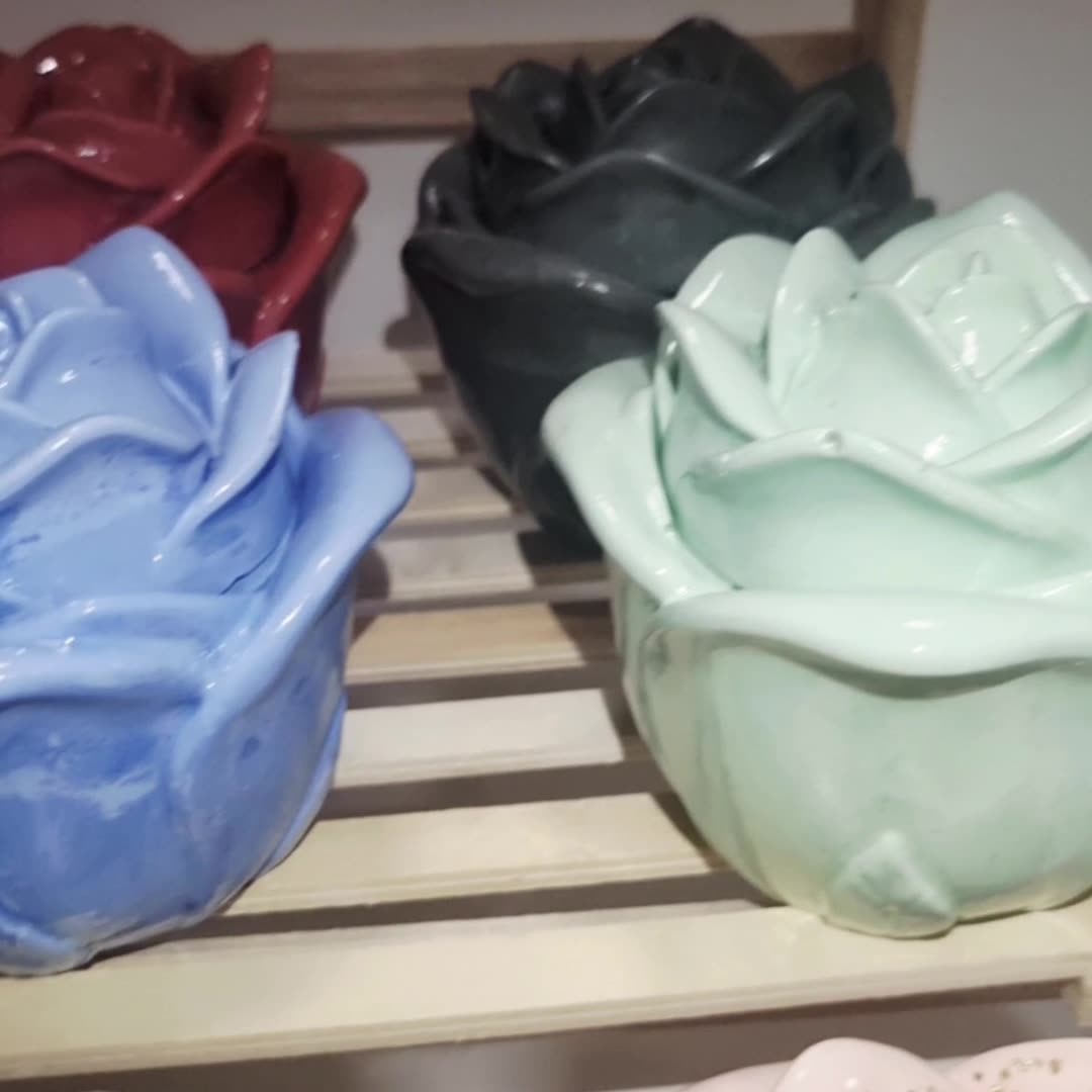 Гипсовая шкатулка "Роза", для украшений, коричневая, фигурная, 9х10,5х10,5 см — фото 1