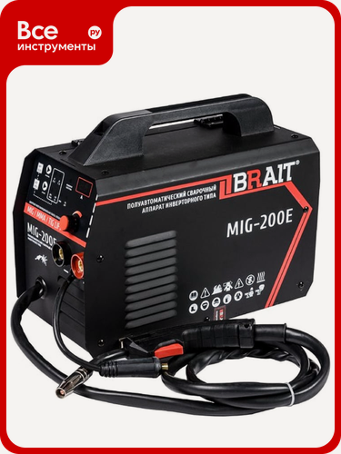 Изображение товара Сварочный инвертор полуавтомат BRAIT MIG-200E 18.01.021.043