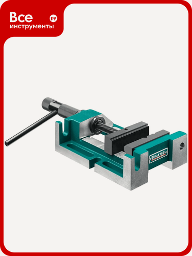 Изображение товара Станочные трехсторонние сверлильные тиски KRAFTOOL чугунный корпус стальные губки профессиональный класс