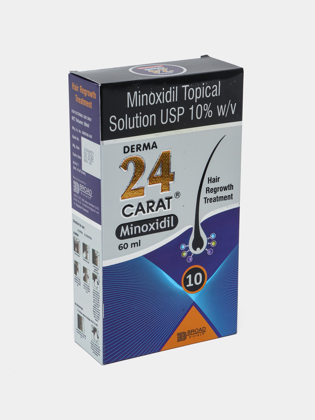 Миноксидил 10 Mitoxess Minoxidil Topical Solution USP, для роста волос и бороды — фото 1