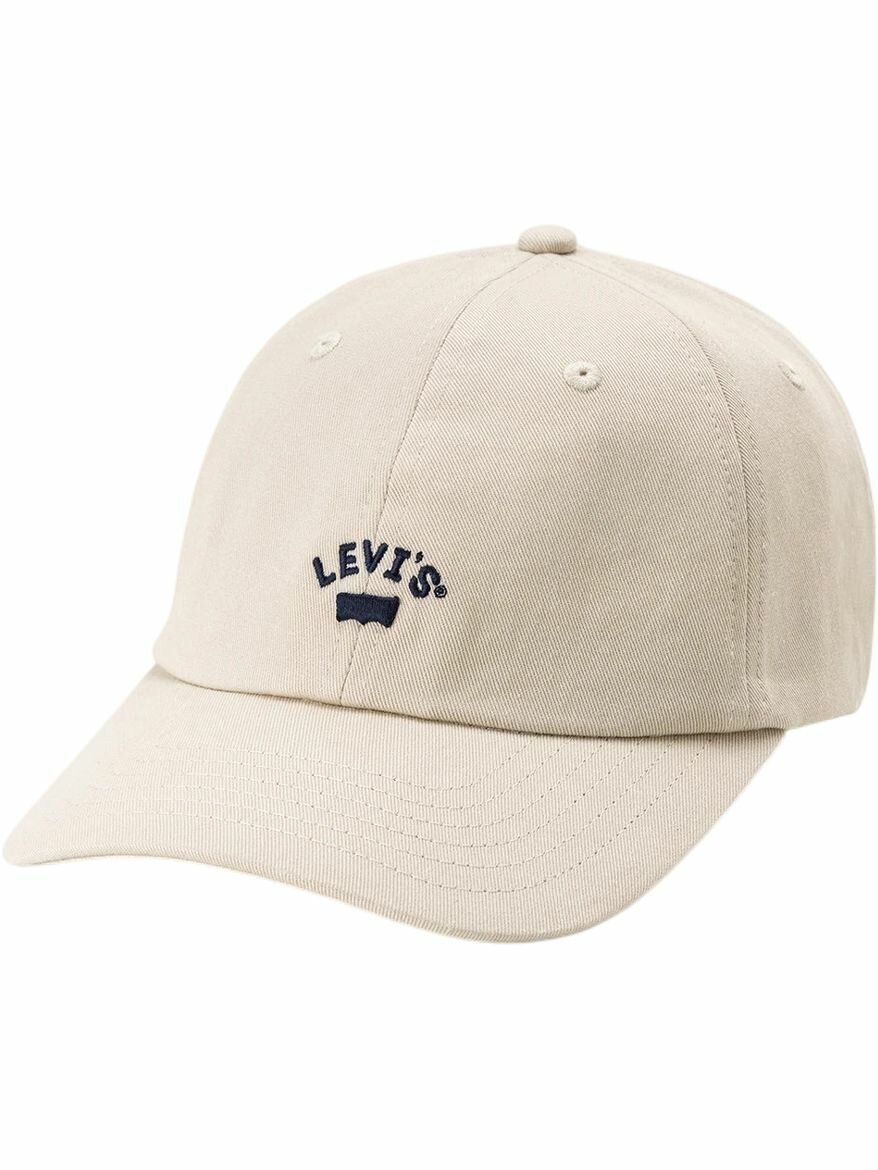 Бейсболка Levi's Lazy Girl Logo Cap для женщин, размер OS, бежевый