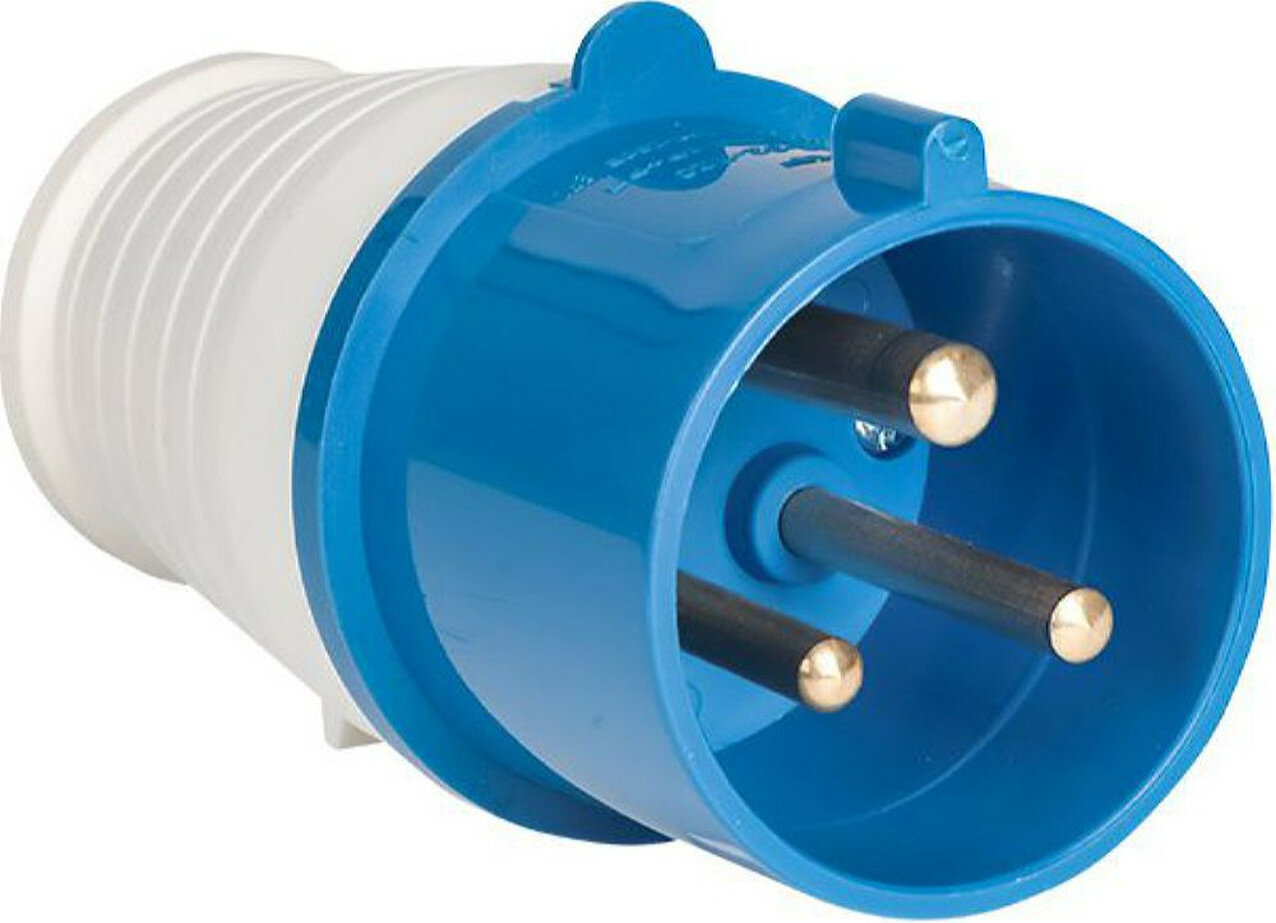Вилка сетевая EKF PROxima 023 2P+PE 220 В 32 A синяя