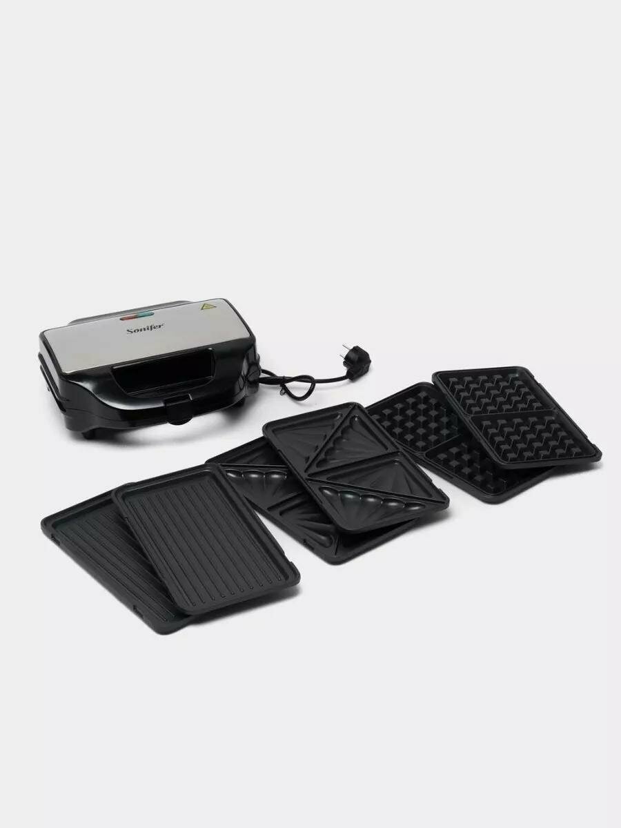 Мультипекарь Sonifer Perfecto, 3 в 1, 1000Вт, антипригарное покрытие — фото 1