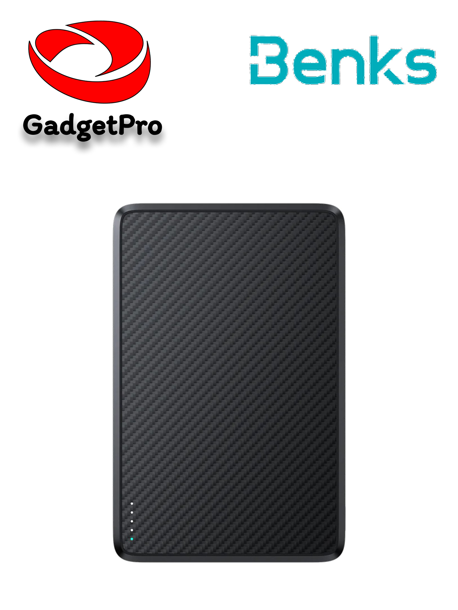Внешний аккумулятор Benks MP15 ArmorGo Magnetic Power Bank 5000 mAh, MagSafe, быстрая зарядка 20 Вт, чёрный — фото 1