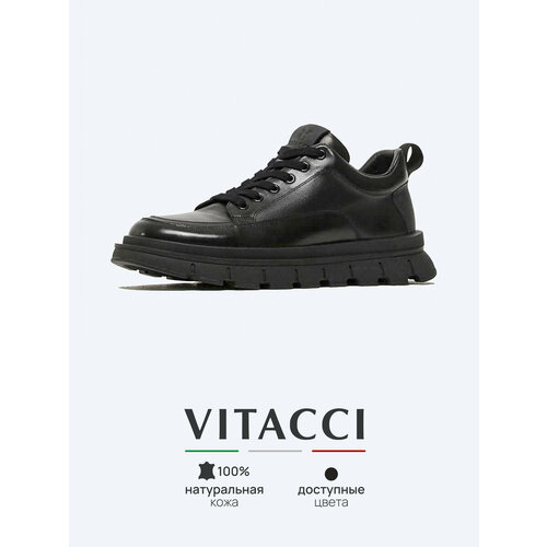 фото Полуботинки дерби vitacci, размер 41, черный