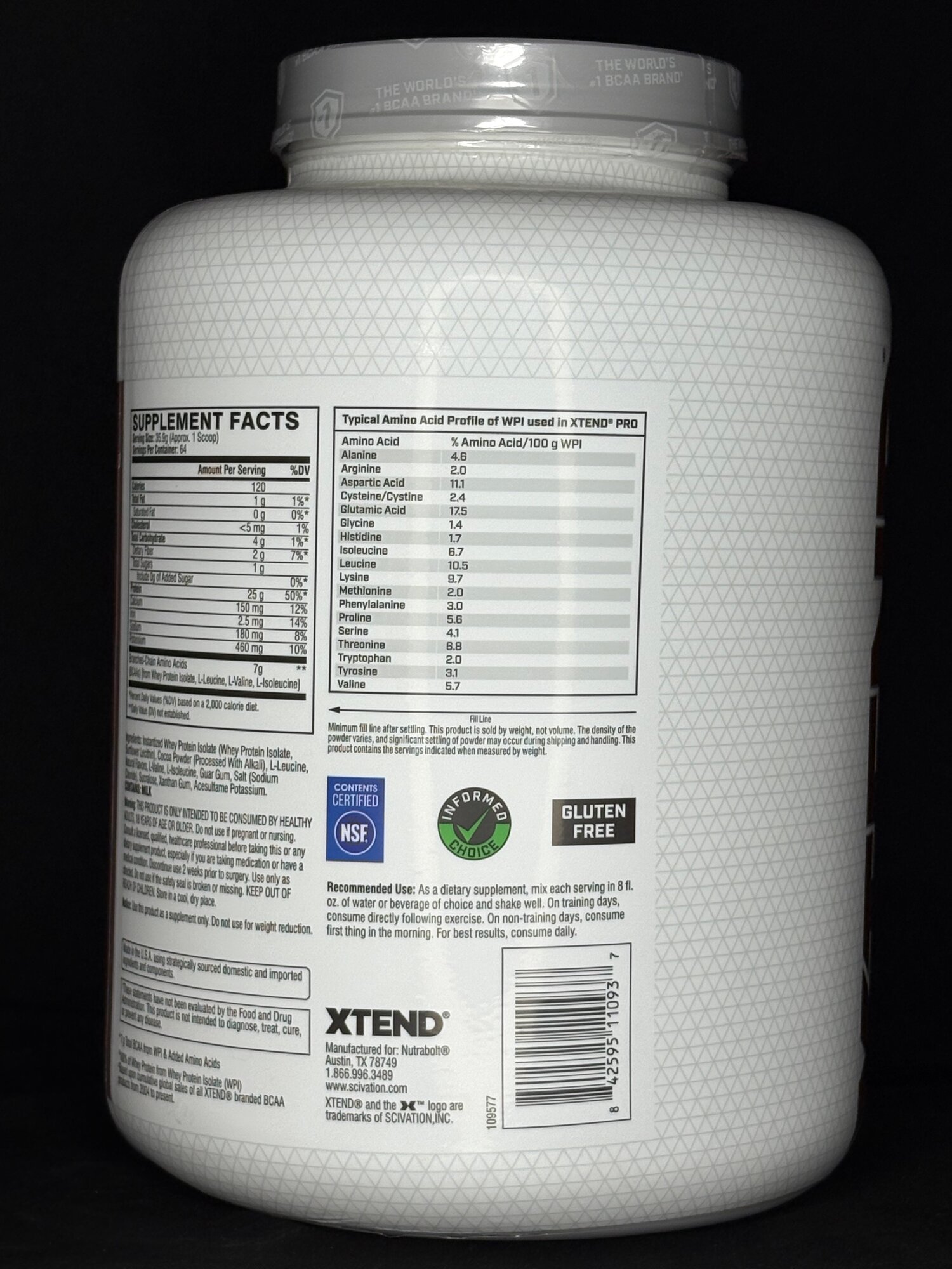 Протеин XTEND Whey Isolate Chocolate Lava Cake 2.3кг, 64 порции — фото 1