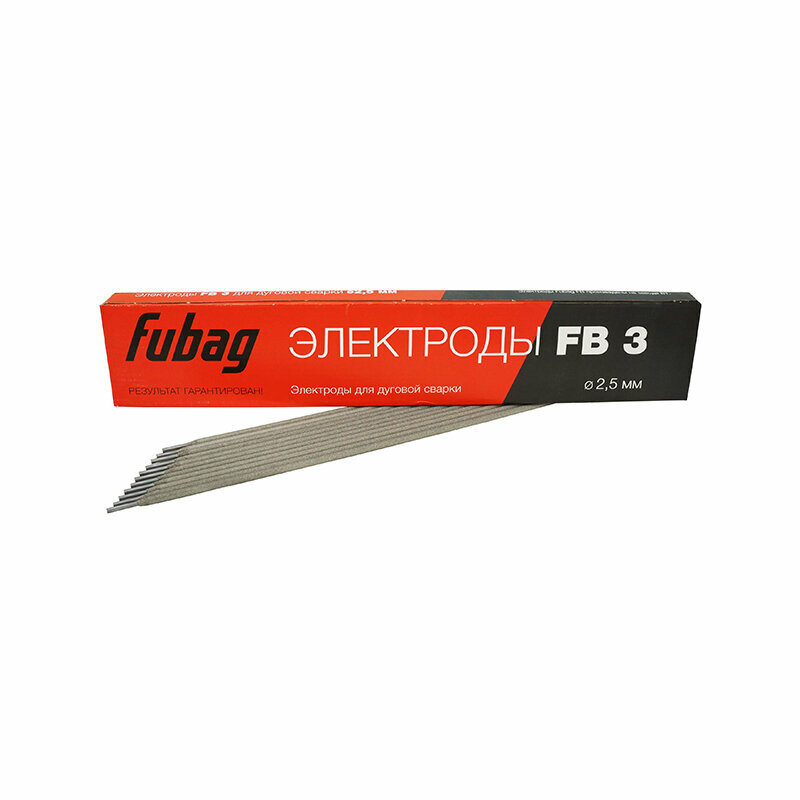 Сварочные электроды FUBAG FB3 для ручной дуговой сварки диаметр 25 мм вес 09 кг
