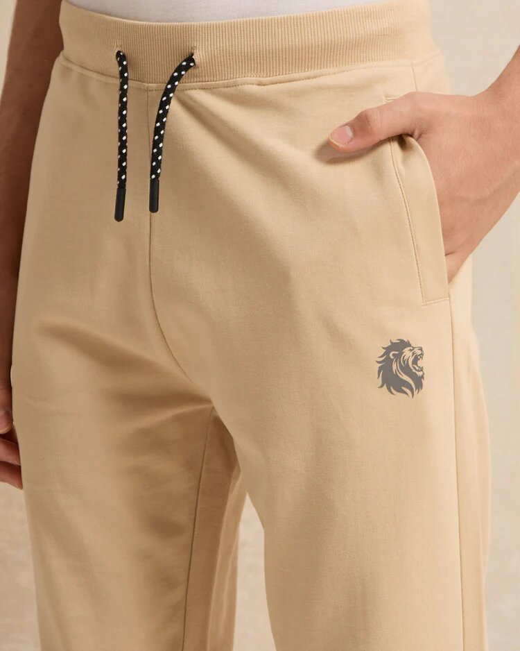 Легинсы спортивные REDTAG, размер 8-9 лет, бежевый — фото 1