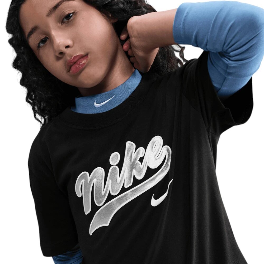 Футболка NIKE, размер S INT, черный — фото 1