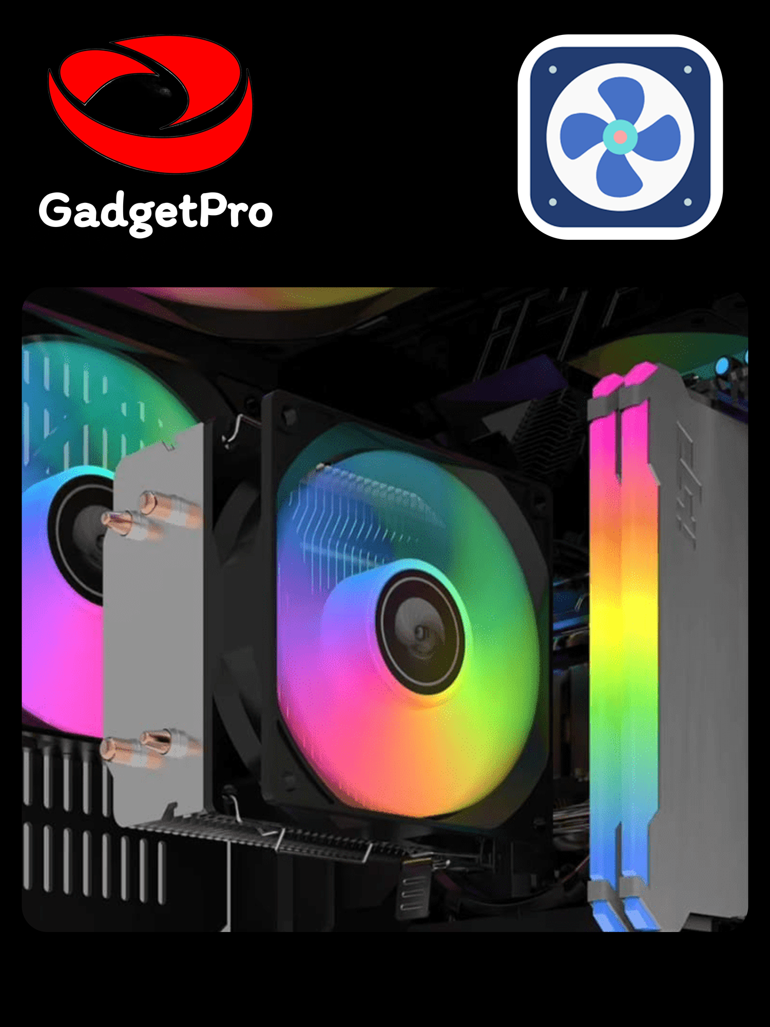 Кулер для процессора CPU Cooler A200 Plus, 92 мм вентилятор, 2300 об/мин, RGB подсветка, TDP до 130 Вт
