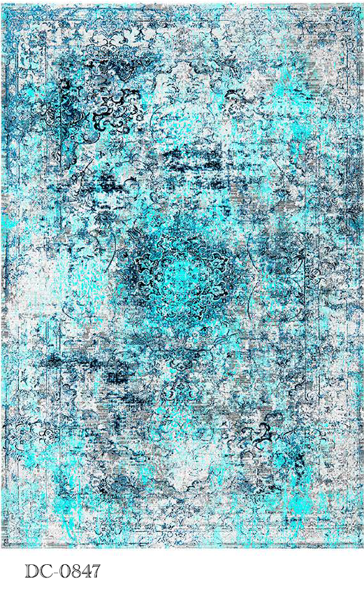 Противоскользящие коврики для ванной и туалета, голубой/белый, 50 см x 80, 2шт — фото 1