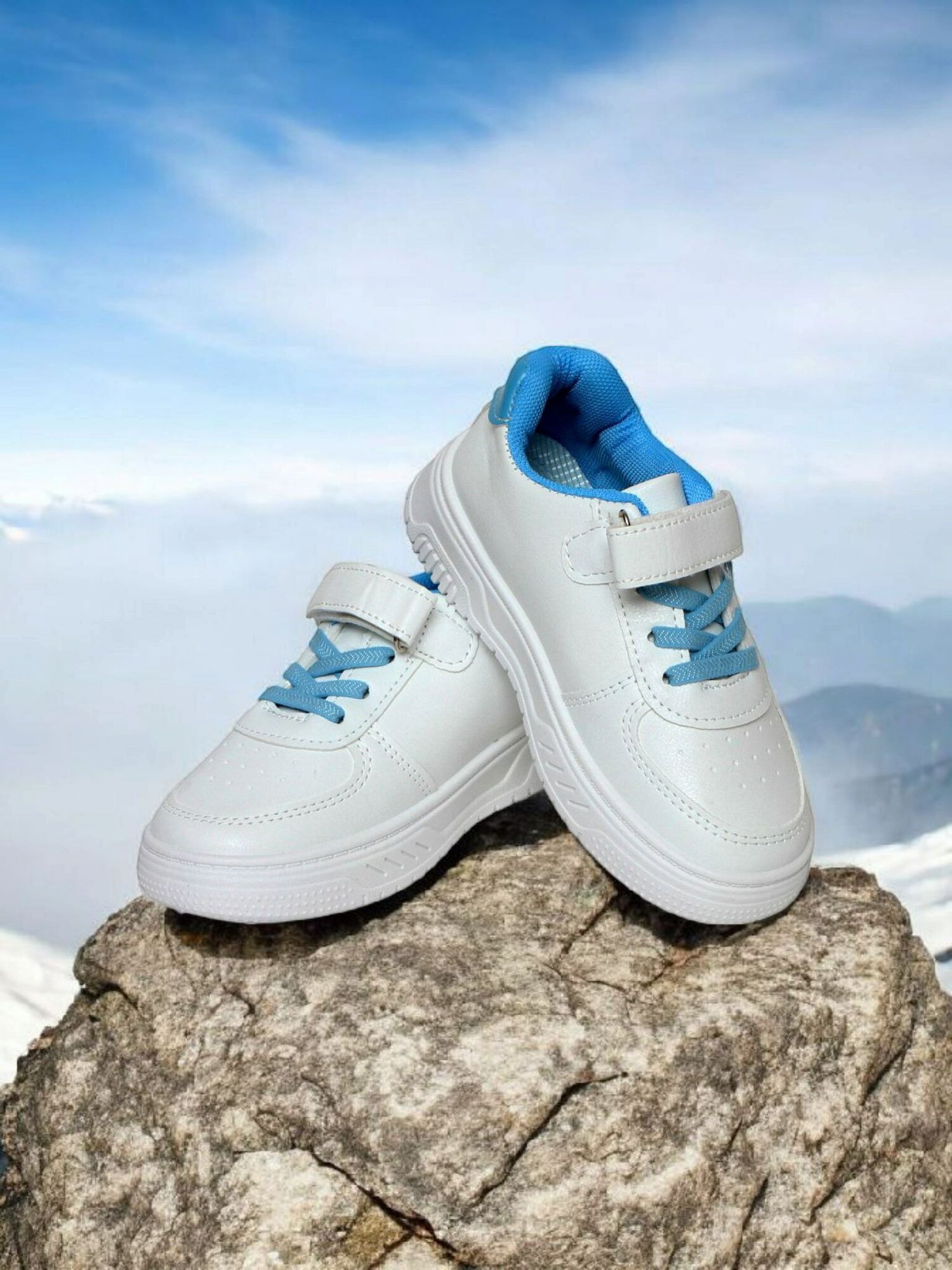 Кеды, размер 20, бело-голубой — фото 1