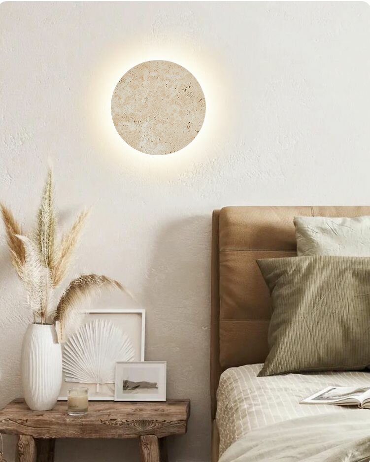 Настенный светильник из травертина толщиной 25 30 см настенный светильник для спальни на крыльце 18 Вт ультратонкая энергосберегающая защита глаз UGR8