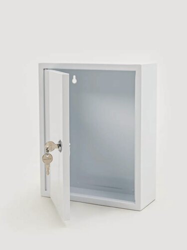 Изображение товара Аптечка настенная металлическая с замком, белая, 310х250х100 мм