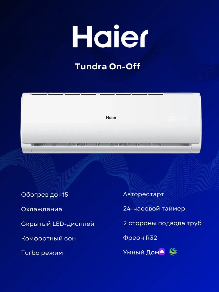 Инверторный кондиционер Haier Tundra AS18TT5HRA на 50 м²