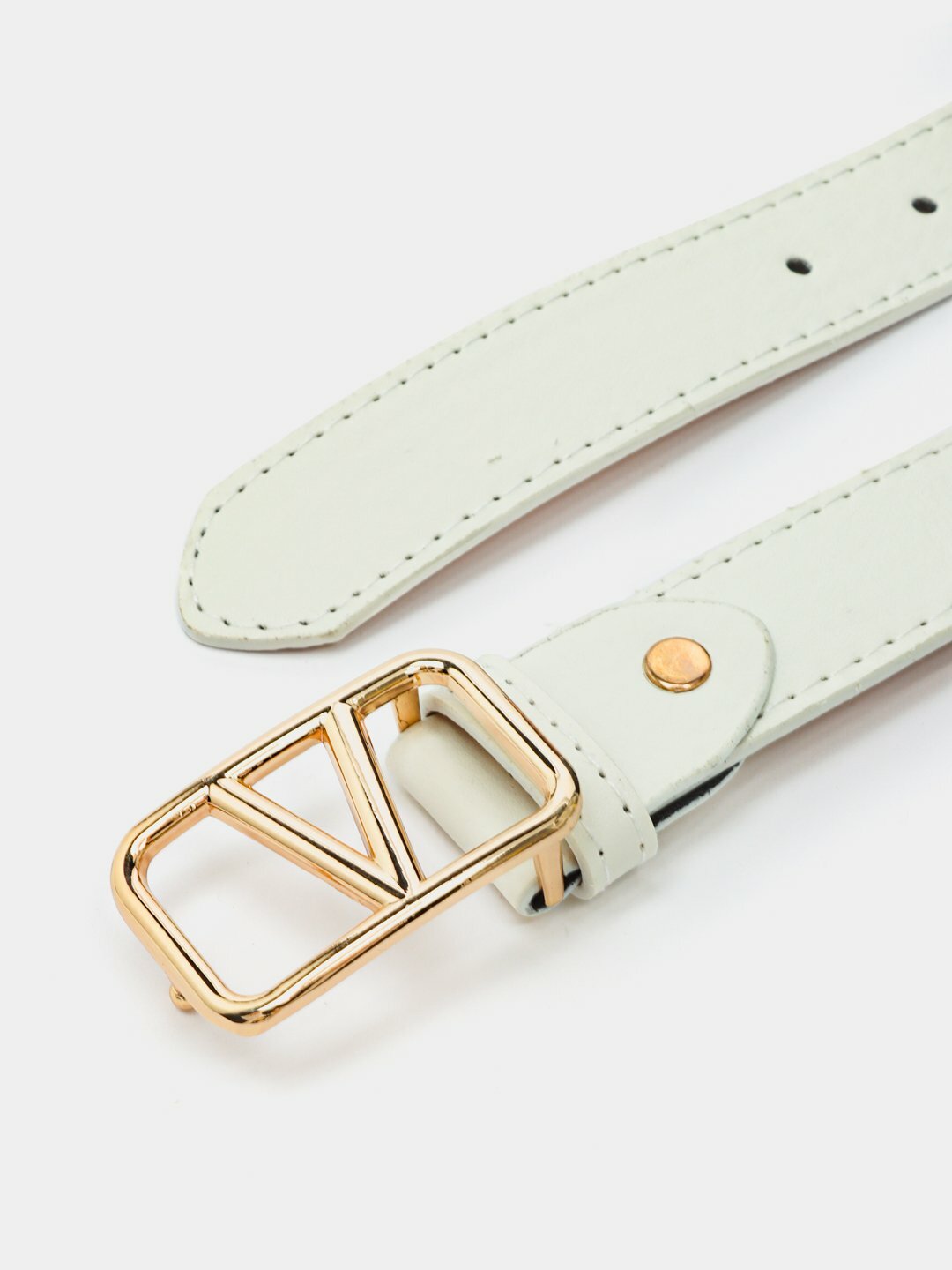 Ремень  для девочек и женщин, белый — фото 1