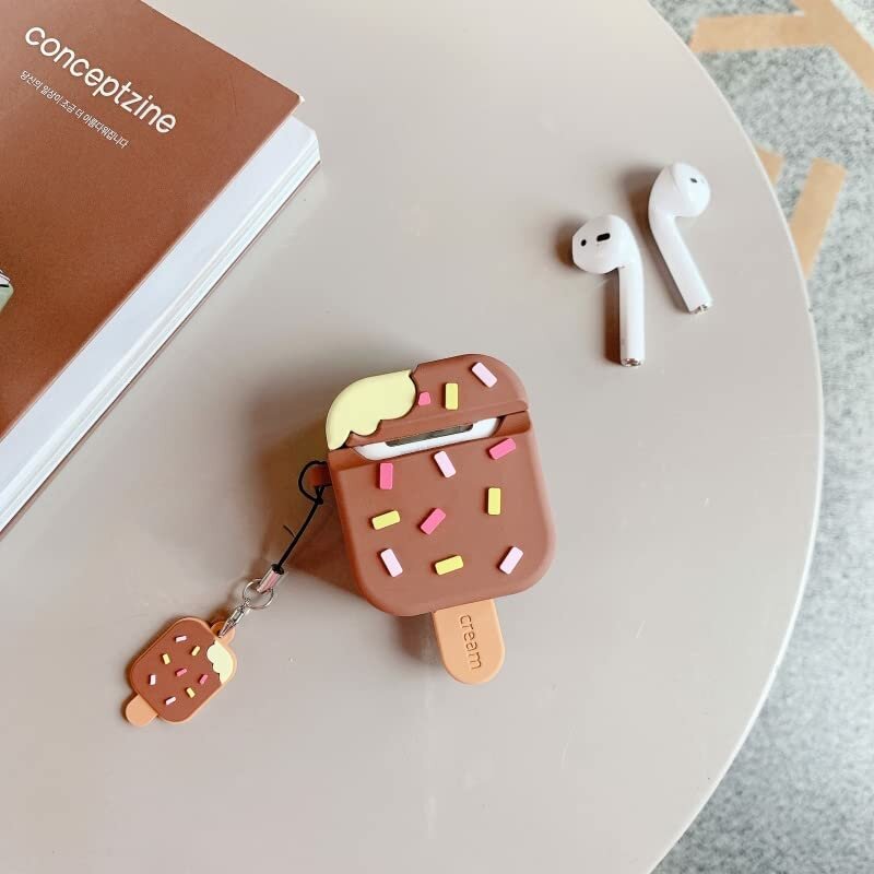 Чехол для беспроводных наушников Мороженое (Ice Cream) для Apple Airpods 1/2, Airpods Pro 3